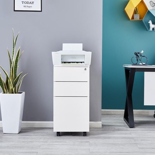 钢制桌下带轮抽屉柜矮柜办公室档案收纳铁皮文件柜移动落地储物柜