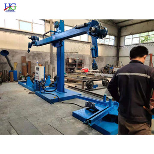 小型筒体罐体抛光机 不锈钢封头砂带抛磨机 双头酒罐筒体打磨拉丝