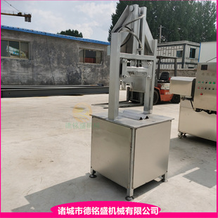 操作便捷的猪脸切割机 留脑型猪牛羊头劈半机 连续式猪头打毛机