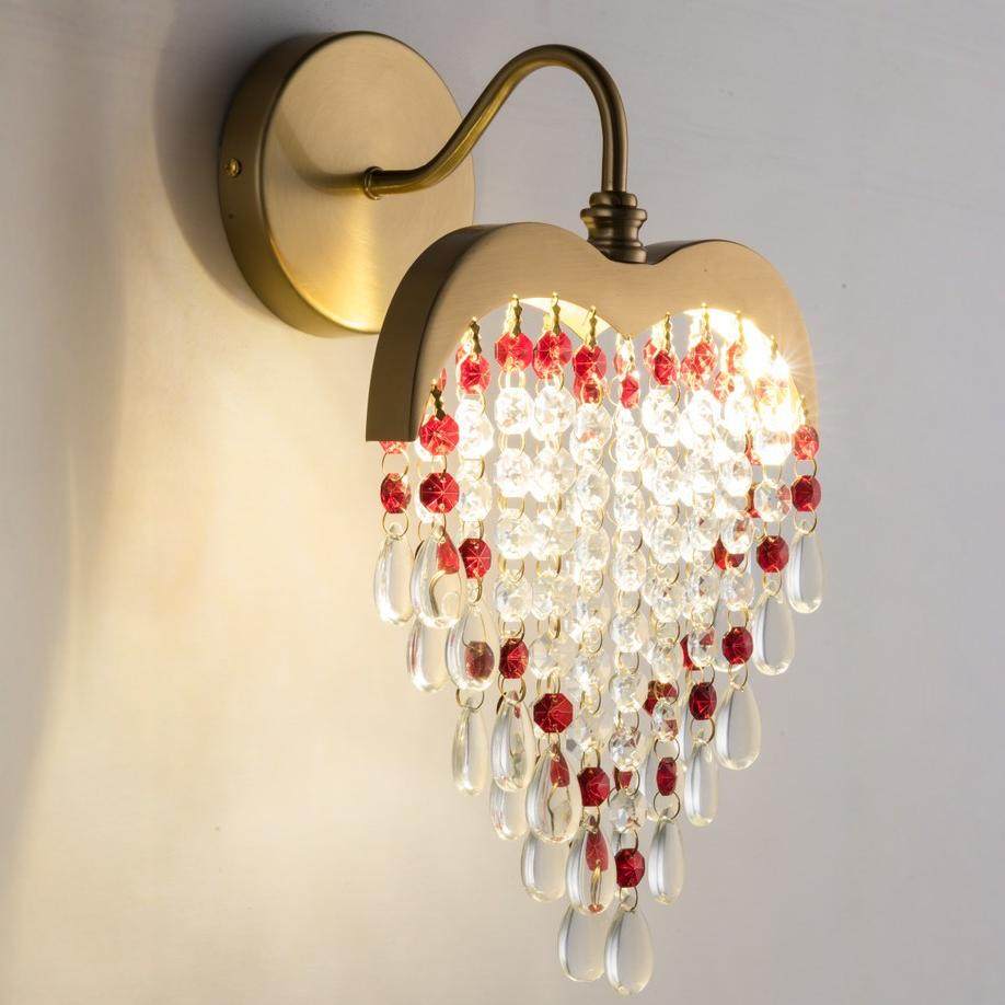 轻奢水晶装饰床头壁灯创意个性艺术高端卧室后现代楼梯壁灯