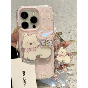 15pro超火爆款 16pro手机套 14pro网红女款 适用苹果16promax手机壳iphone17满屏蝴蝶结西高地14可爱卡通13新款