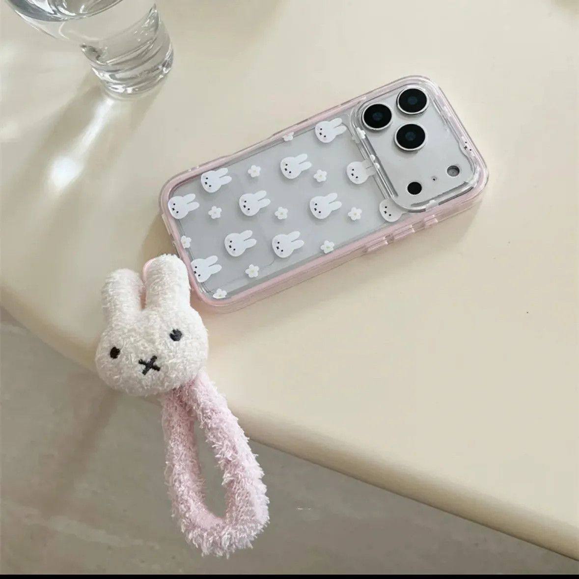 透明粉边框花朵米菲兔挂绳适用苹果17promax手机壳日韩风iPhone16新款15防摔14pro女款13可爱手机套软壳,3C数码配件,手机保护套/壳,淘宝优惠券,粉丝福利购,淘宝优惠卷