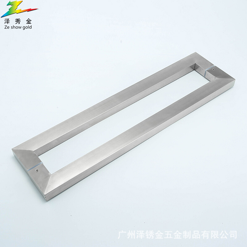 不锈钢玻璃门拉手 方管拉丝把手 木门不锈钢门扶手厂家直销门配件