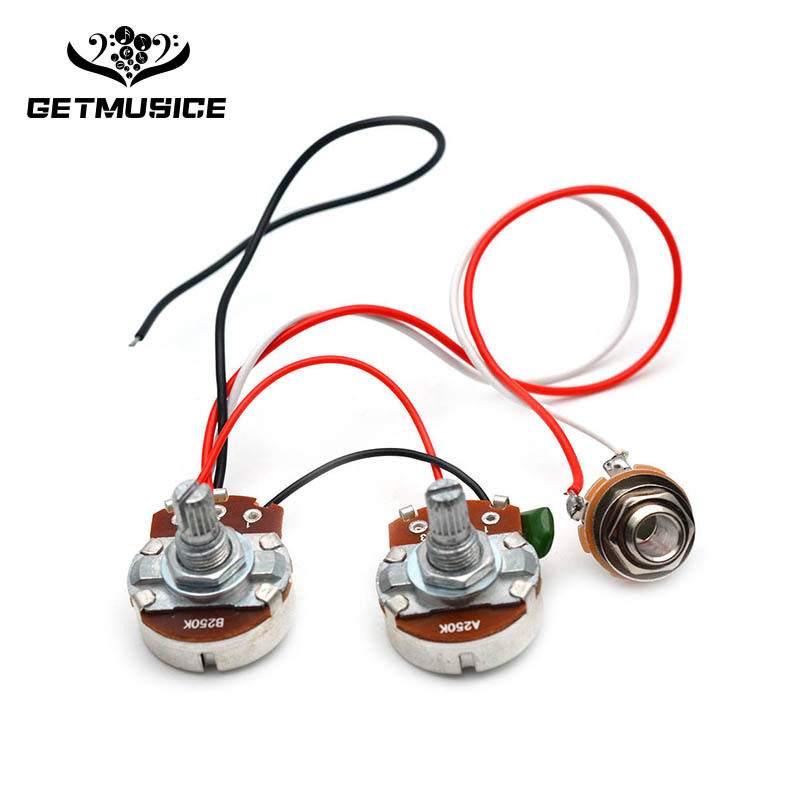 PB电贝司安装线路 1T(B250K大电子)1V(A250K大电