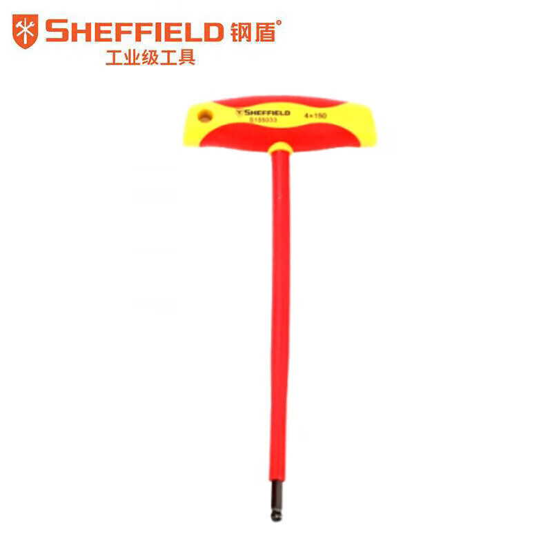 钢盾双色柄绝缘T型球头内六角扳手6MMS155035