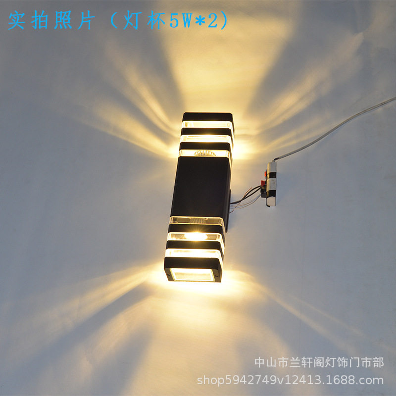 户外壁灯防水阳台室外楼梯过道大门花园庭院单头双头上下打光墙灯