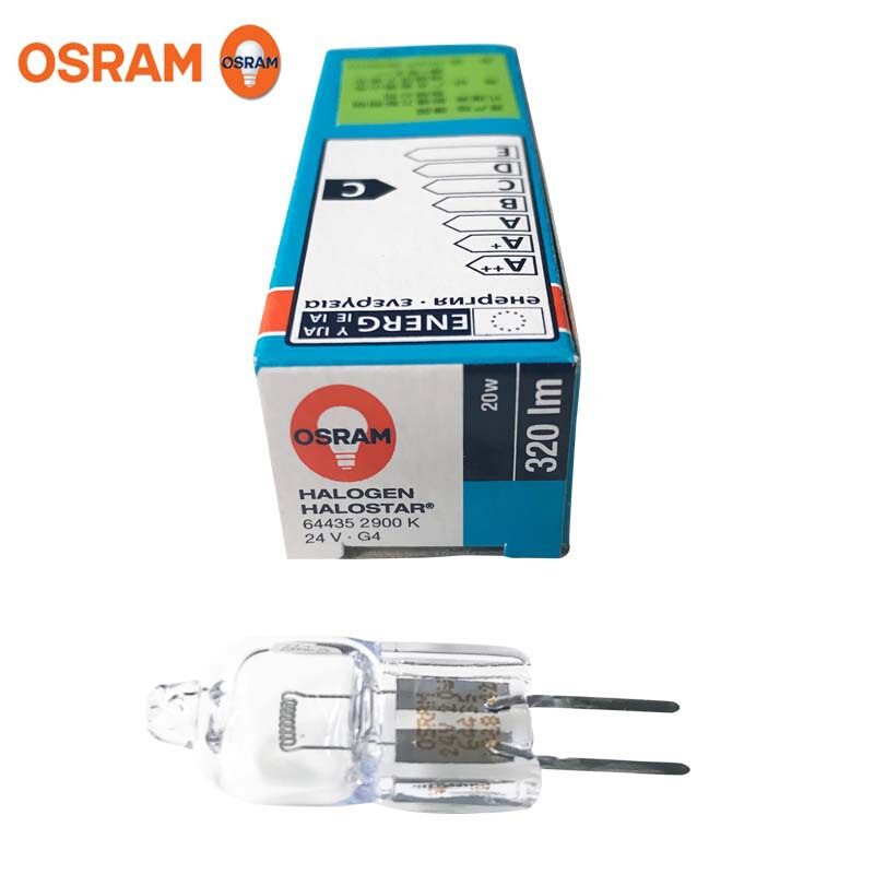 欧司朗OSRAM 64435 24V20W卤素灯珠显微镜光学仪器灯泡G4插脚米泡