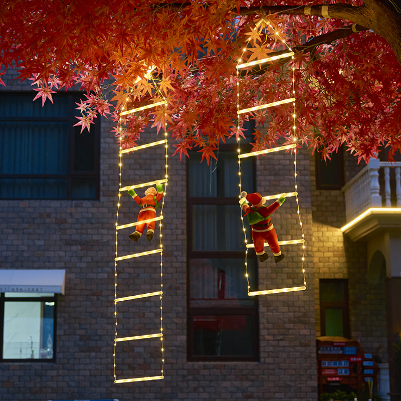 圣诞老人爬梯LED挂灯装饰灯