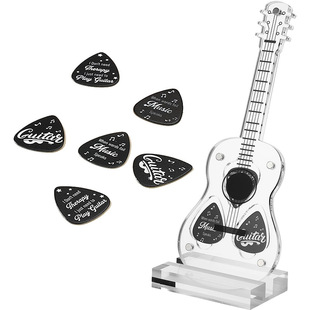亚克力吉他拨片展示架尤克里里拨片收纳防尘盒有机玻璃拨片展示架