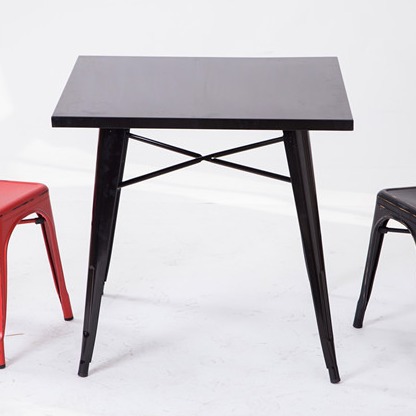 简约快餐桌餐桌家用客厅桌铁艺桌子咖啡厅金属铁皮桌子餐桌椅组合 - 封面