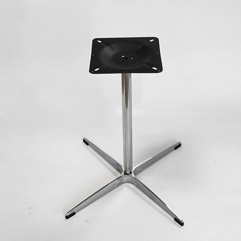 64高度十字铝合金四星脚中古桌咖啡桌小圆桌茶几边几桌腿支架配件