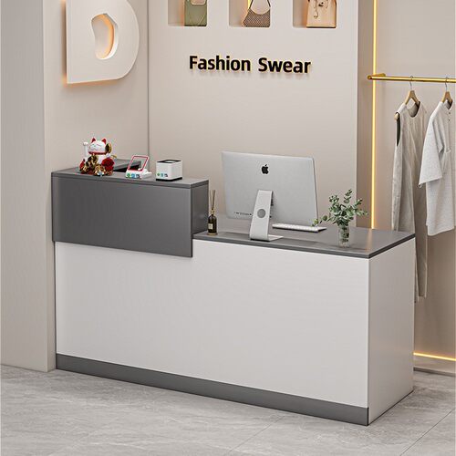 简约现代服装店收银台公司前台接待台美容院吧台便利店小型柜台桌