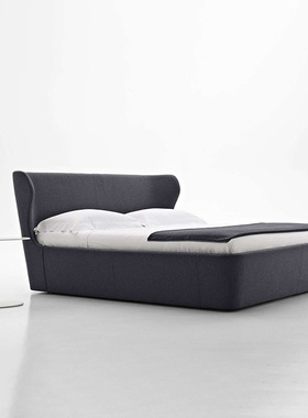 北欧轻奢Papilio蝴蝶床现代简约设计师主卧1.8米布艺榻榻米双人床