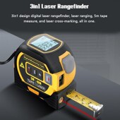 Laser 3in1 Ruler Rangefninder Measure Display Tape LCD