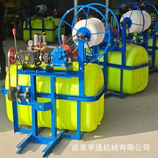 四轮双侧0卷管打机后悬挂麦田喷z药机10UEO0药斤桶四轮打药药机