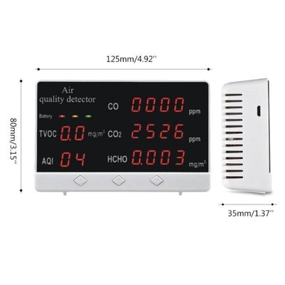 Indoor Outdoor Air Quality MonAitor CO/HCHO/TVOC Tester CO2