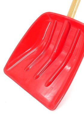 金诗洛加厚塑料除雪铲(2个)小号红色长390mm宽Q330mm含柄扫雪锹