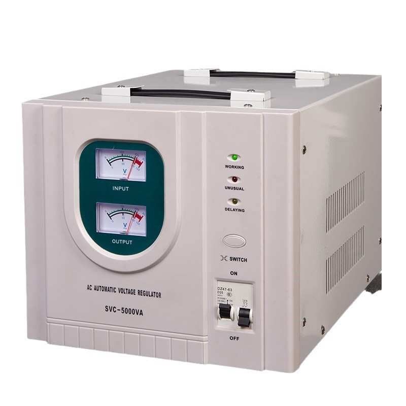 启禾 新款稳压220v1q500VA单相调压交流稳压器 双表头台式稳压器