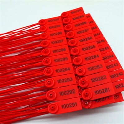 一次性塑料封条物流扎带货车封签集装箱煤运车封条捆W绑带铅封超