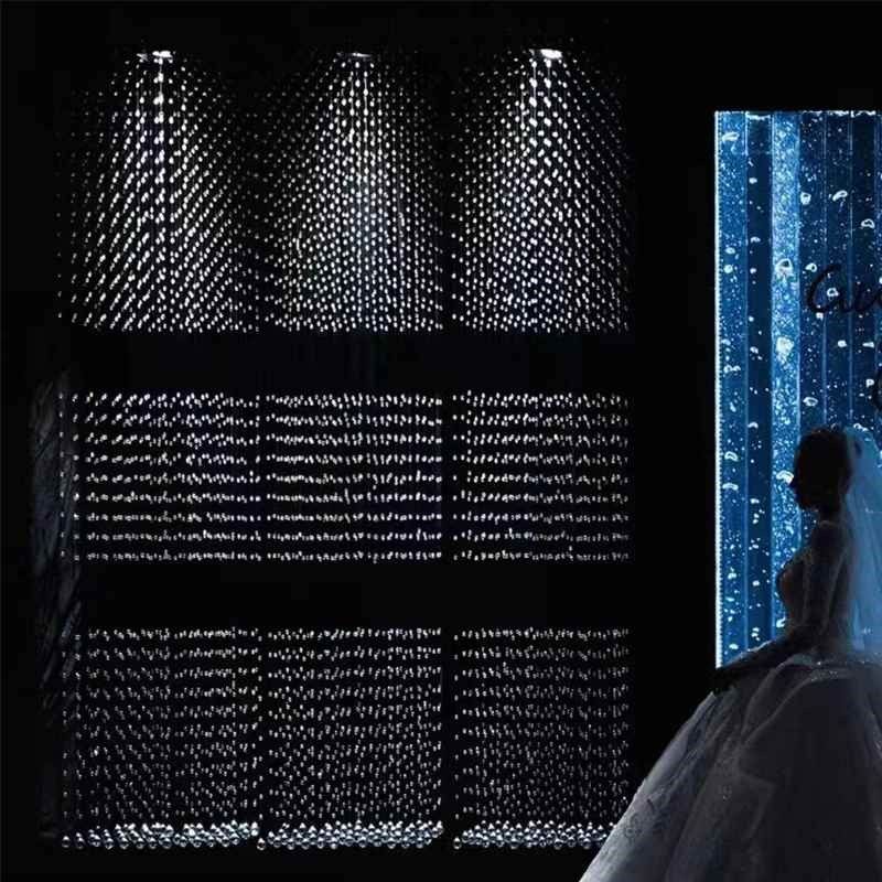 PHZ0婚庆镂空水晶珠帘分段珠串F婚礼用品吊顶珠链子舞台背景柱