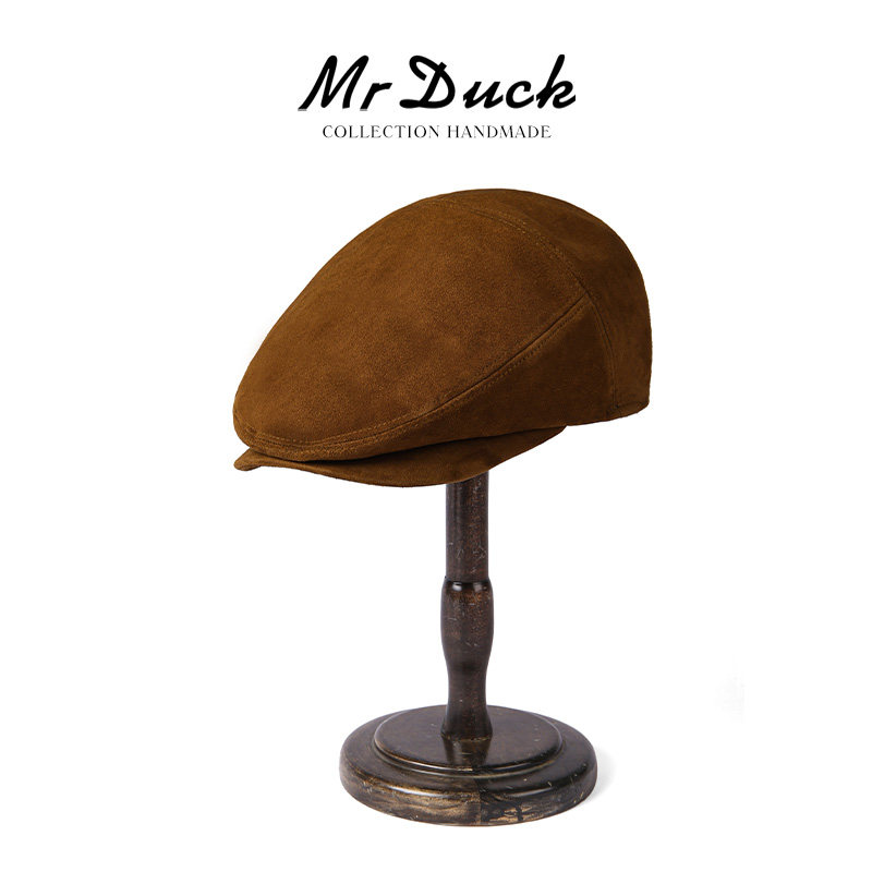 mrduc轻奢级100羊反绒鸭舌帽男款
