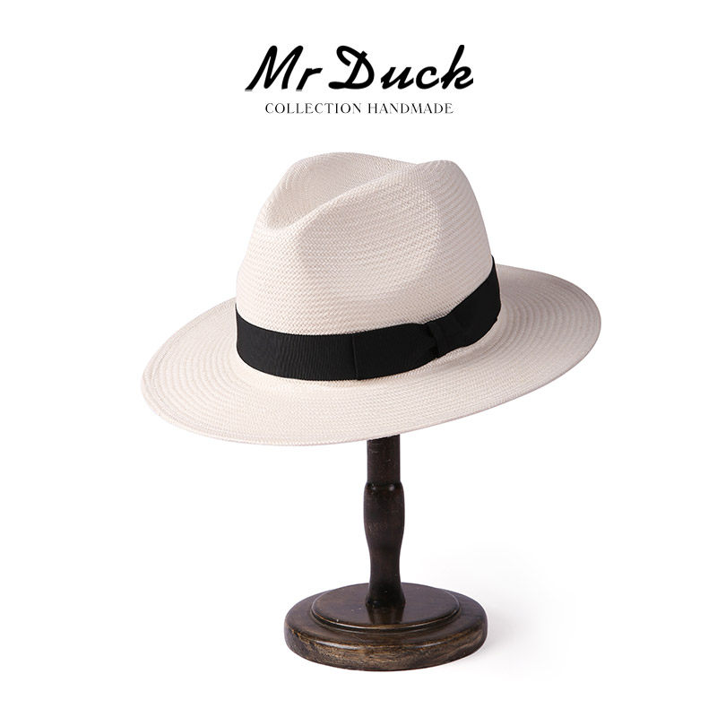 mrduck夏季男女优雅巴拿马草帽