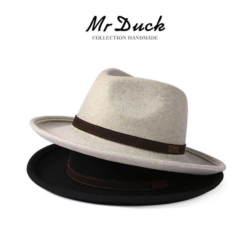 mrduck秀场同款 进口澳洲高奢90支100%羊毛 美式西部牛仔风毡礼帽