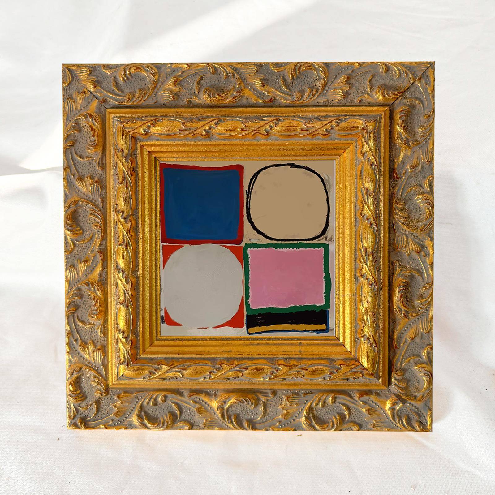 复古风画框欧式轻奢小众实木印花画框挂墙古典油画拼图相框装裱框