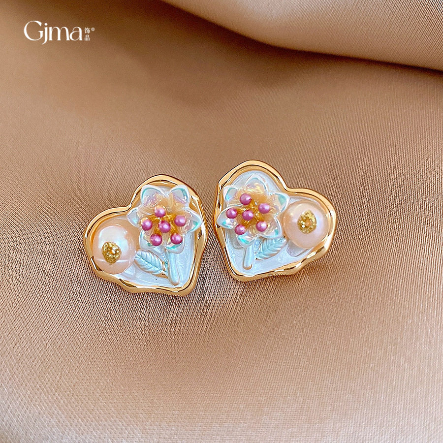 秋冬复古滴油爱心珍珠耳钉时尚百搭个性耳环轻奢高级感气质耳饰女,饰品/流行首饰/时尚饰品新,耳钉,淘宝优惠券,粉丝福利购,淘宝优惠卷