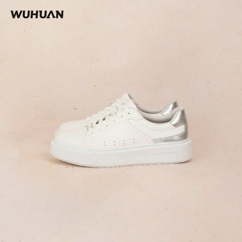 WUHUAN五环足弓牛皮鞋真皮休闲鞋