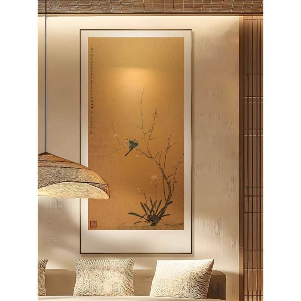 宋代美学画中国风花鸟走廊过道背C景墙高端入户艺术玄关新中式挂,家居饰品,现代装饰画,淘宝优惠券,粉丝福利购,淘宝优惠卷
