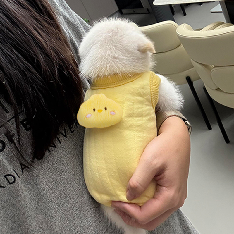 奶狗猫咪衣服秋冬款保暖背心式