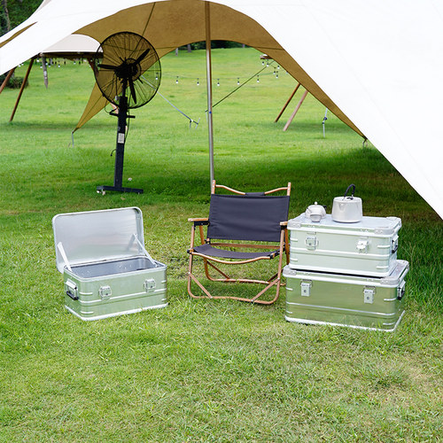 极速露营收纳箱子装备车载户外可携式野营野餐整理箱X野炊桌子后