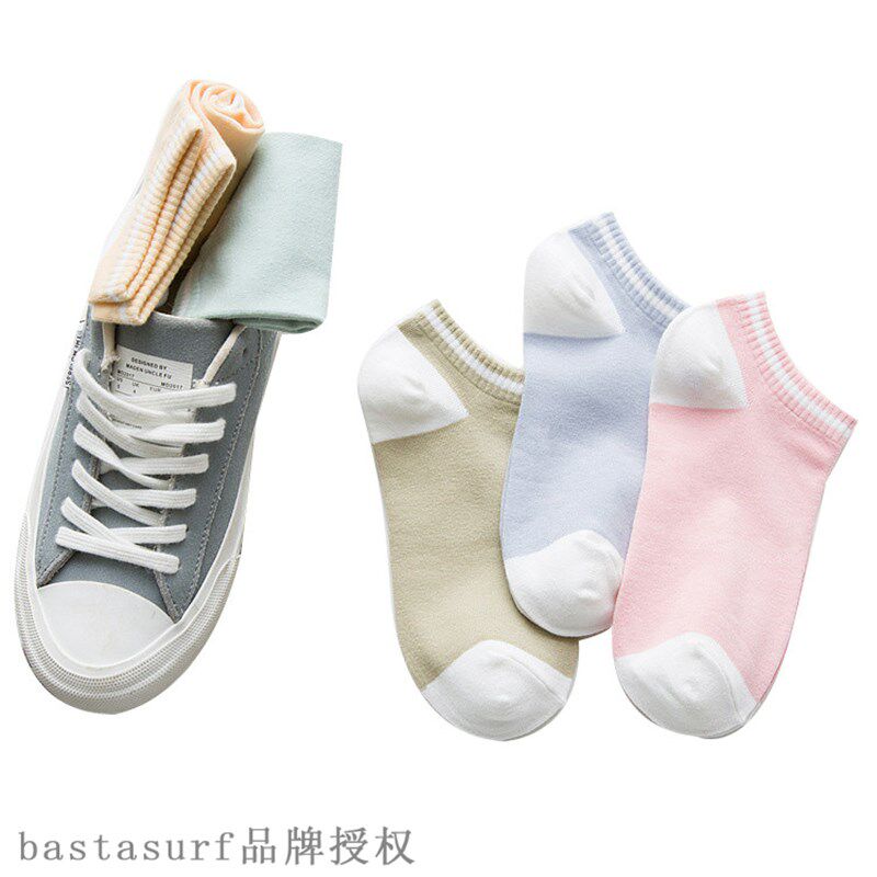 新品New spring and summser Korean rib stripe candy color sol