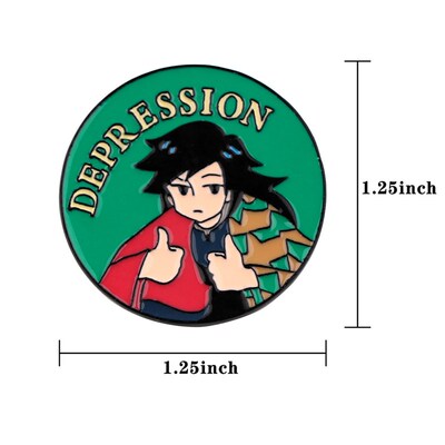 极速Kimetsu No Yaiba Figuht Against Depression Soft Enamel P