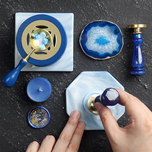 极速火漆印章垫板矽胶水r晶大理石陶瓷冷却板脱模板盖章垫制作信