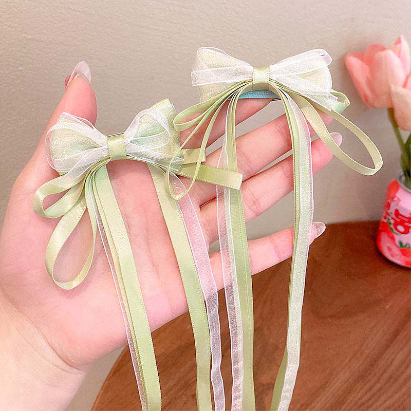 极速女童汉服头饰儿童长飘带发夹B中国风蝴蝶结编发发夹小女孩古