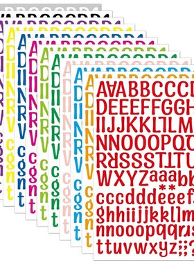 极速2 aSheets Self Adhesive Alphabet Letters Numbers Sticker
