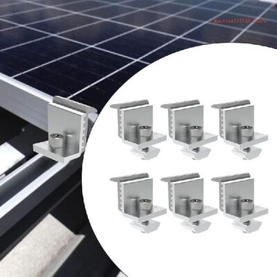 极速6Pcs Solar Panel Mounting Clamps H39mm Side Pressure Sol