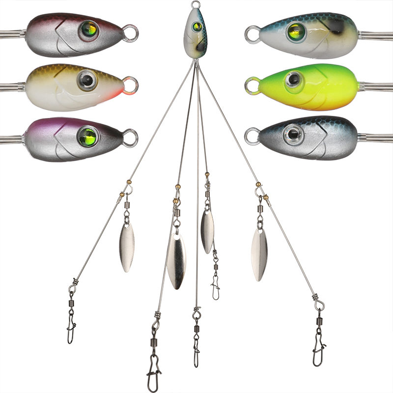 极速阿拉巴马路亚钓组 21.5cmA17g羣攻钓组金属饵带旋转亮片路亚