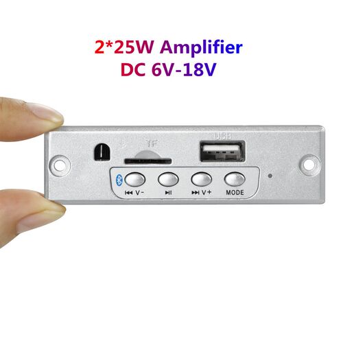 新品2*25Wd 50W Amplifier MP3 Player Decoder Board 6V-18V Blu