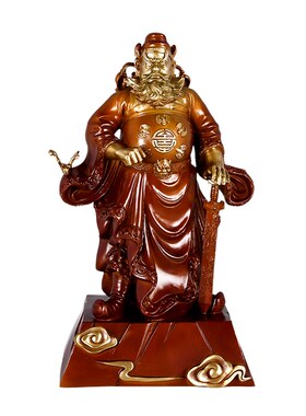 新品黄铜钟馗神像摆件天师钟馗铜像魁星点斗M魁星踢斗家居工艺品