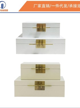 极速新中式白色j装饰盒样板间样品屋展示中心酒店家居衣帽间摆件