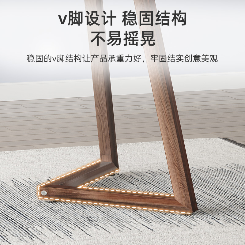 极速新疆发货现代简约家用北欧餐桌实木色小户O型轻奢长方形餐桌