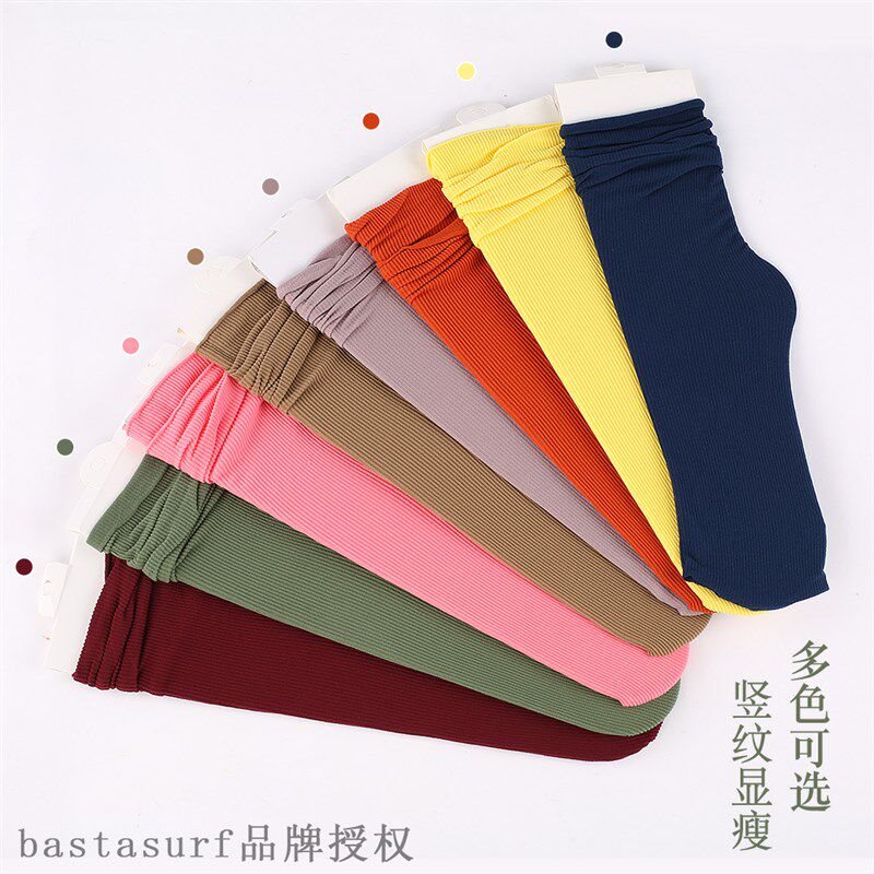 新品Spring and summer new solid colorH ice socks Japan and S