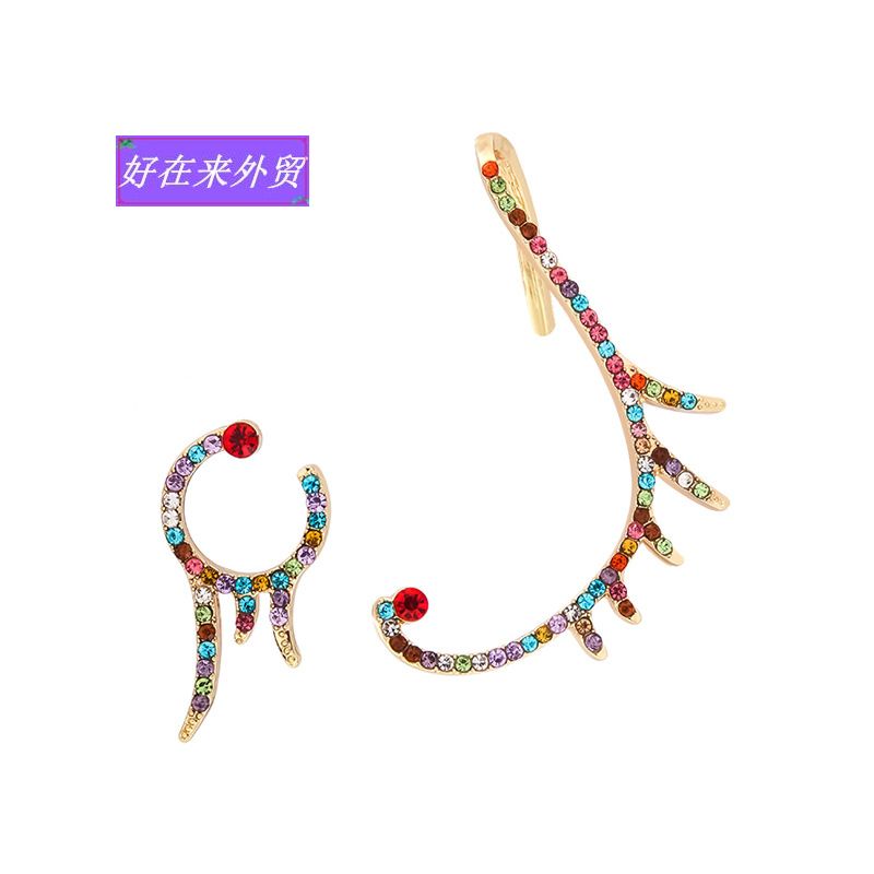 极速Personality Asymmetrical Ear Clip Earring SSet fashion W