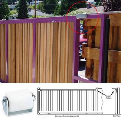 极速2Pcs Slide Gate Guide Roller 3 IncIhes Hard Nylon Slidin