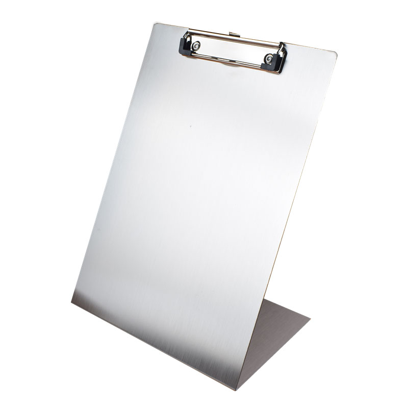 极速不锈钢文件夹板金属立式菜单夹酒店I餐桌展示牌吧台点单夹写