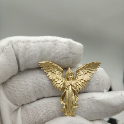 极速New Golden Guardian Angel Necklace PenNdant Golden Retro