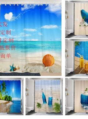 极速Shower curtain set punch-free sanitary door Tbath x curt